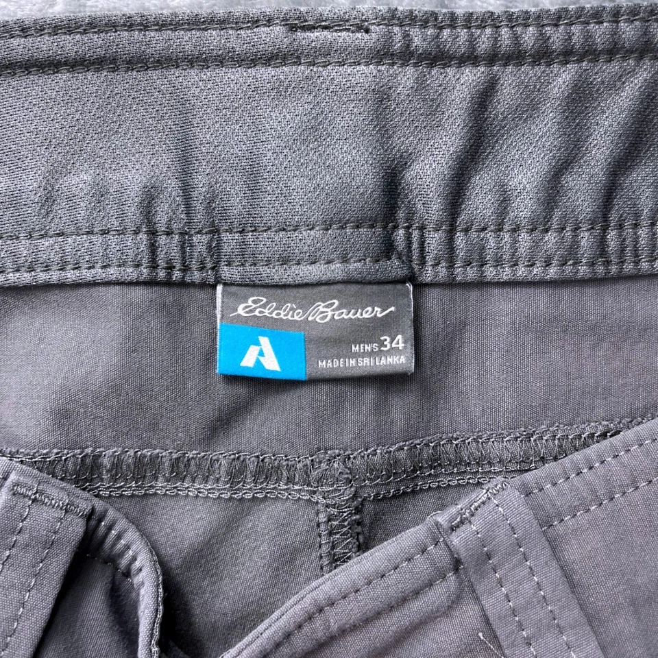 Shorts Eddie Bauer First Ascent Guide Pro masculino 34 cinza náilon elástico caminhada - Imagem 4 de 4