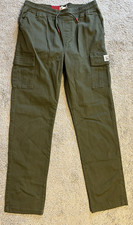 Levi's Boys Youth Cargo Pants 14 Stretch Waistband Army Green Tapered Leg NWT