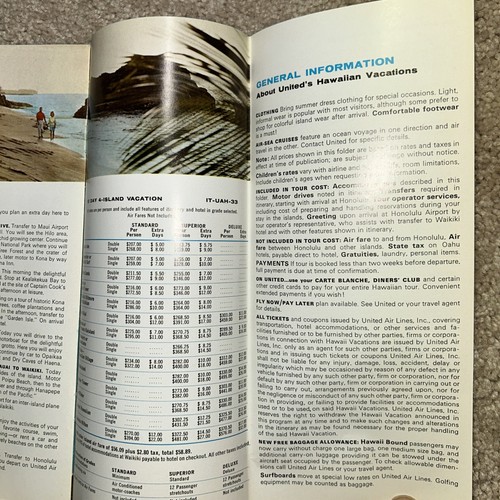 1966 UNITED AIR LINES - DISCOVER HAWAII Brochure HAWAII - Picture 13 of 14