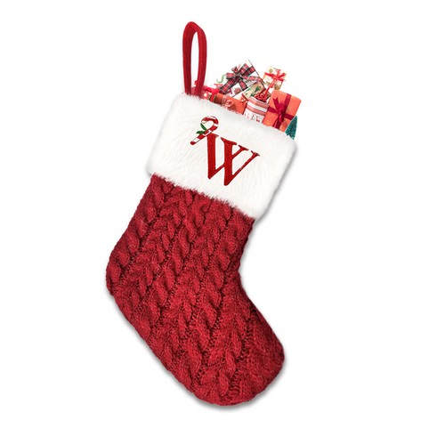A-Z Weihnachtsstrumpf Weihnachtsmann Süßigkeiten Geschenktüte hängende Dekor DE - Bild 47 von 50