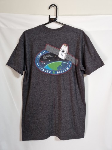 SpaceX Men’s Large Dragon CRS-11 Short Sleeve Graphic T Shirt Elon Musk