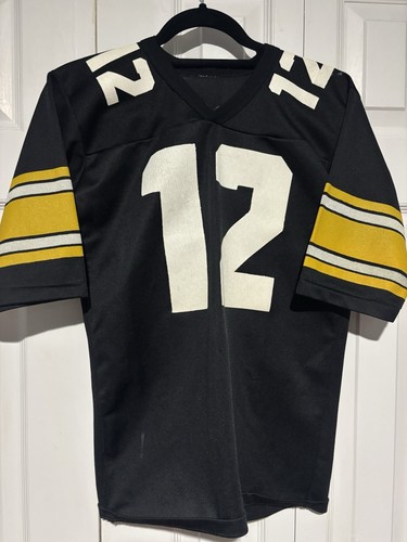 Vintage 70s Rawlings NFL Pittsburgh Steelers Terry Bradshaw Jersey Youth Medium - Picture 1 of 3