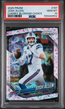 2025 Prizm Josh Allen #167 Choice Cherry Blossom /15 PSA 10 Bills 🌸 