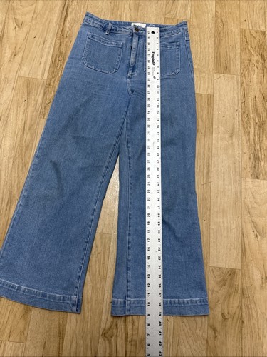 Rolla’s Women’s Medium Wash Sailor High Rise Wide Leg Jeans Sz 30 - Picture 6 of 12
