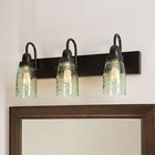 Mason Jar Vanity Lamp 3 Light Wall Fixture Country Farmhouse Bathroom