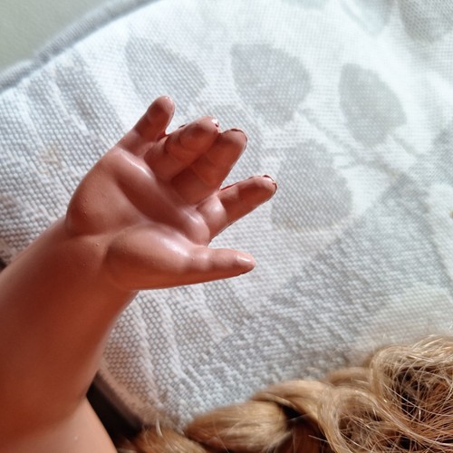 Sehr schöne Schildkrötpuppe "Margit" 49cm aus den 50iger Jahren, selten +Katalog - Bild 22 von 24