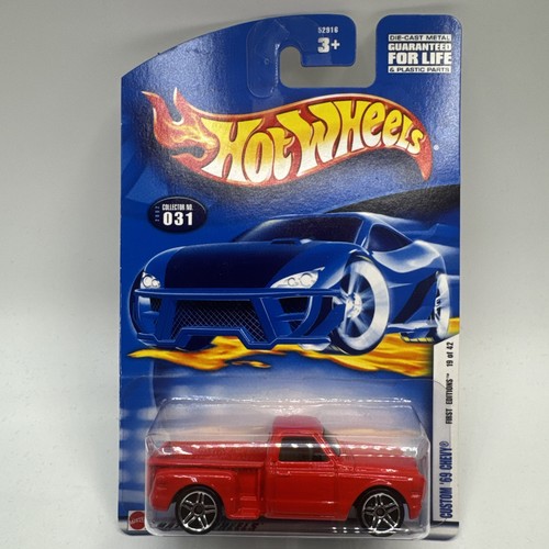 2002 Hot Wheels First Editions Custom ‘69 Chevy Red #31 New - Bild 1 von 3