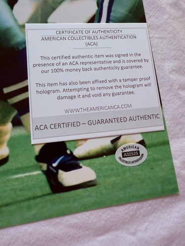 Troy Kenneth Aikman Dallas Cowboys Signed Autographed 11x14 Photo with COA HOF - Picture 3 of 6