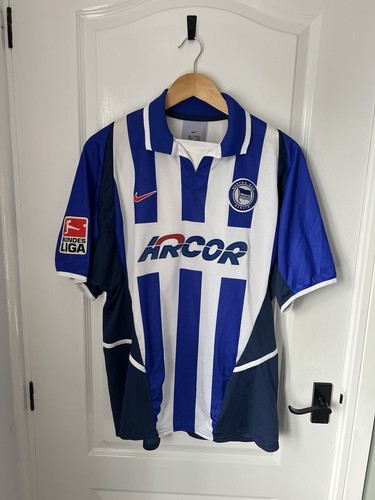 ORIGINAL AUTHENTIC Hertha Berlin 02/04 Home Vintage Football Shirt Jersey