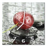 Stilvolle Wanduhr Mit Leisem Uhrwerk Kirsche Im Regen WeißE Zeiger 30X30 Cm