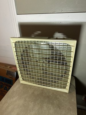 Vintage Sears Kenmore 3 Speed Green Box Fan Tested Works Great