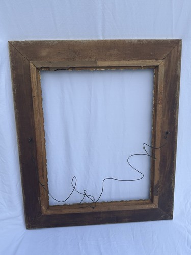 Cornice antica vittoriana ornata dorata gesso oro argento adatta 16 x 20 - Foto 7 di 11