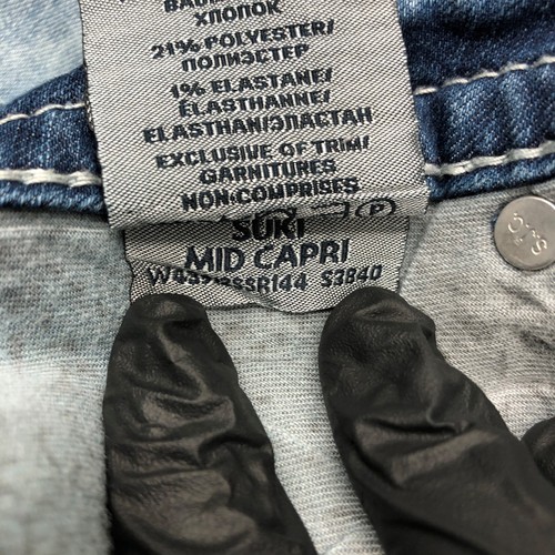 Silver Jeans Womens 18 Blue Suki Mid Capri Straight Acid Wash Denim Casual Norm - Picture 7 of 16