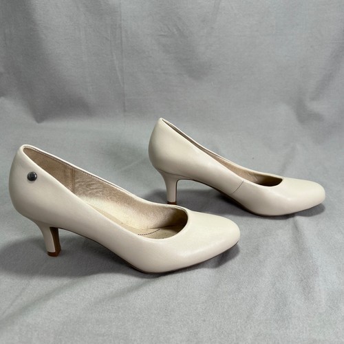 Zapatos de salón Life Stride Parigi sin cordones beige neutros clásicos punta redonda 8,5 - Imagen 7 de 12