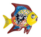 Talavera Coastal Fish Hand-Painted Wall Hanging Ceramic Art