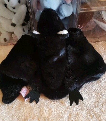 Radar Black Bat w/ Red Eyes - Large Buddy Size Retired Ty Beanie Babies Buddies - Picture 10 of 15