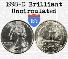 1998-D Washington Quarter BRILLIANT UNCIRCULATED *JB's Coins*