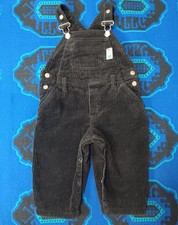 Vintage 90s Gymboree Size XS Overalls Black Corduroy
