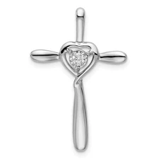 14k White Gold Diamond Slide Pendant