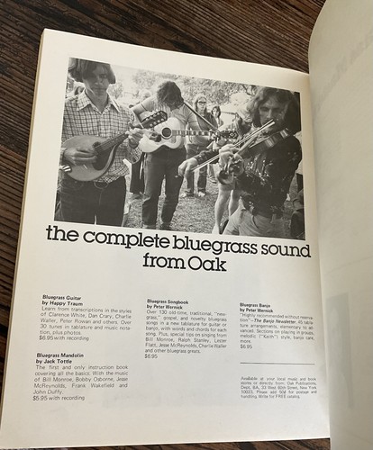 Jesse McReynolds Mandolin Bluegrass Masters Series 1979 Oak Pub. Tablature - Picture 20 of 22