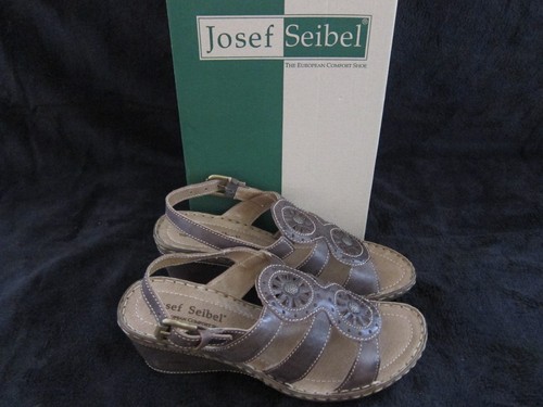 Sandalias espresso para mujer JOSEF SEIBEL Salma 08 talla EE. UU. 9 - 9,5 M EUR 40 NUEVAS CON CAJA - Imagen 2 de 5