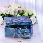 4"x3"x2" Blue Agate Jewellery Box Handcrafted Unique Gemstone Storage Box Decors