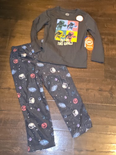 Wonder Nation  Pajamas Boys Astronaut Space Set Gray Out Of This World Sz XS M - Picture 2 of 6