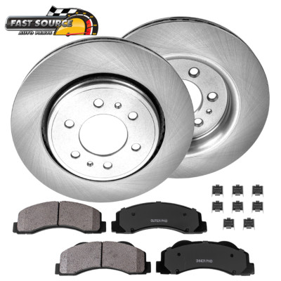 Front Brake Discs Rotors And Ceramic Pads For Ford Expedition Lincoln Navigator