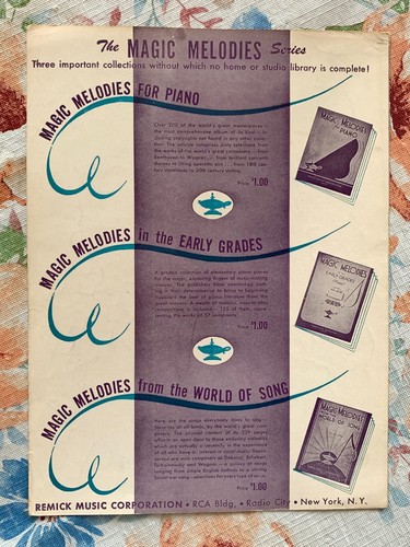 Spartiti musicali vintage 1945 "Il desiderio che desidero stasera" di Jerome & Scholl - Foto 3 di 3