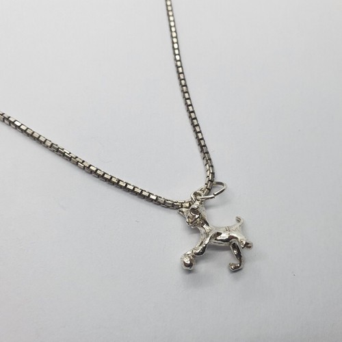 Vintage Sterling Silver Detailed Cat Kitten Playing With Ball Pendant Charm 20mm - Picture 9 of 11