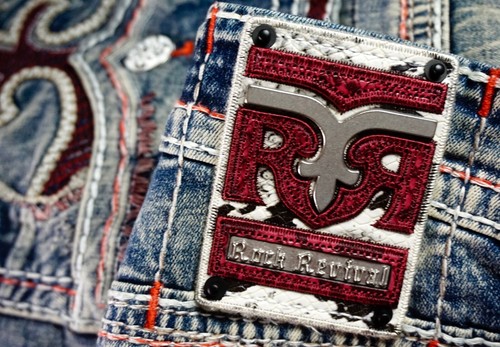 $250 Mens Rock Revival Jeans "Red Volcano" Big & Tall Leather Straight 42 X 31 - Picture 11 of 14