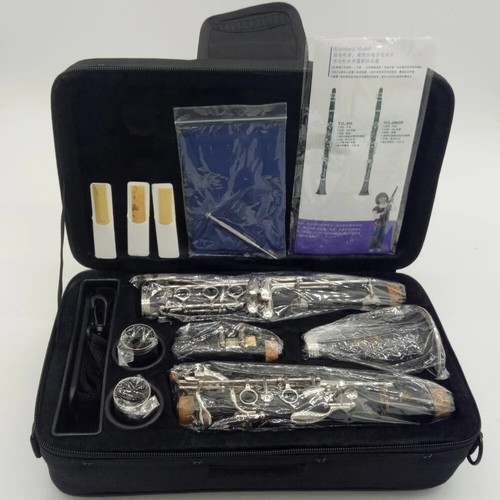 Clarinete Bb 255 Clarinetes Baquelita Níquel Plata Llave con Estuche Profesional  - Imagen 5 de 23