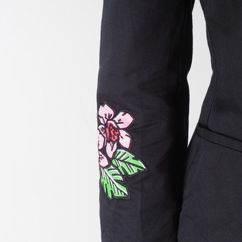 Moschino Love Women Embroidery Mermaid Black Linen Blazer Jacket size US4 IT40 - Picture 3 of 12