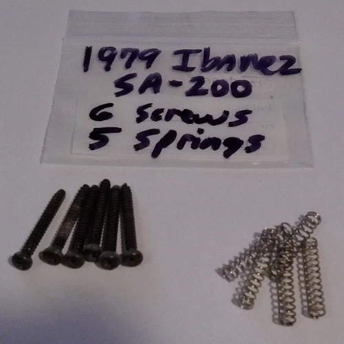 c 1979 Ibanez SA-200 P/U mount. screws, 6 total ( 3 per P/U ) & 5 orig. springs