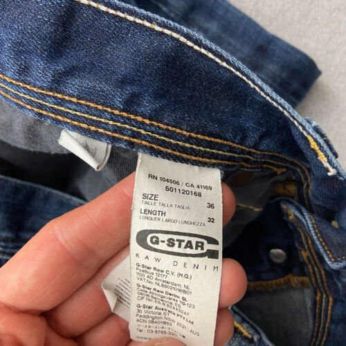 G-Star Jeans Hose Attacc Straight W36 L32 Blau Schrittlänge 76 cm - Bild 4 von 12