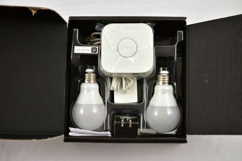 Philips Hue White 60W Equivalent Dimmable LED Smart Bulb Starter Kit (2) A19 - Picture 2 of 3