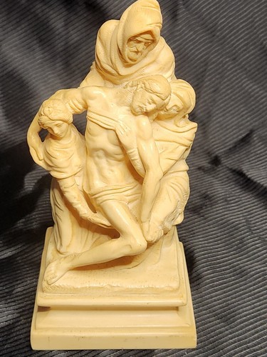 Vintage Jesus Skulptur G. Rugger Bildhauer Konfirmation 7" Made In Italy - Bild 3 von 7