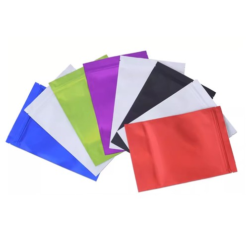 Bolsas planas de aluminio resellables bolsa de papel de aluminio auto sellado multicolor bolsa de alimentos con cremallera - Imagen 11 de 20