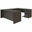 bestar prestige plus 5 piece u shaped computer desk in bark gray and slate