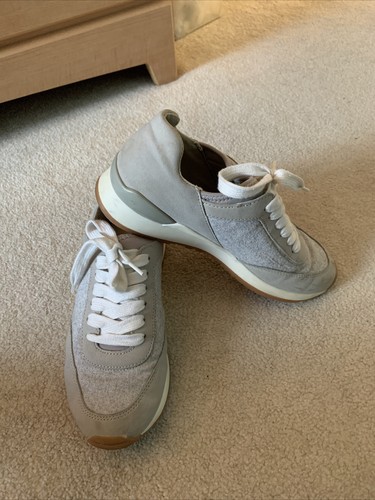 Zara Basic Collection Damen Gr. 6 Sneaker grau Schnürschuhe sportliche Slipper - Bild 2 von 10