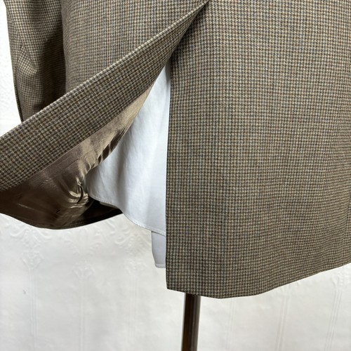 Joseph & Feiss Sport Coat Mens 38L Brown Check Flannel Soft Wool - Picture 6 of 10
