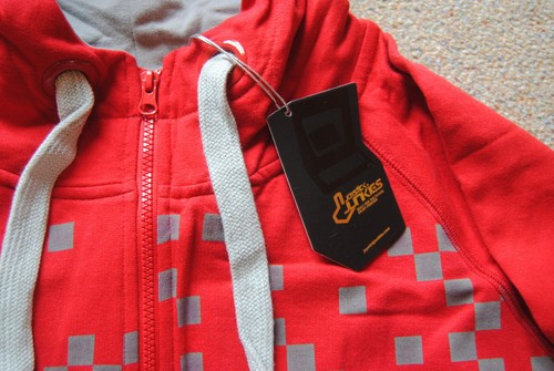JOYSTICK JUNKIES CHEQUERED PIXEL RED ZIP HOODIE HOODED SWEATSHIRT NEW OFFICIAL  - Picture 6 of 10