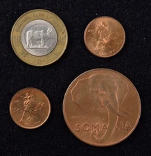 Sudan Somalia Coin LOT Sudanese Coins 20 PIASTRES 1 MILLIEME Somali 10 CENTESIMI