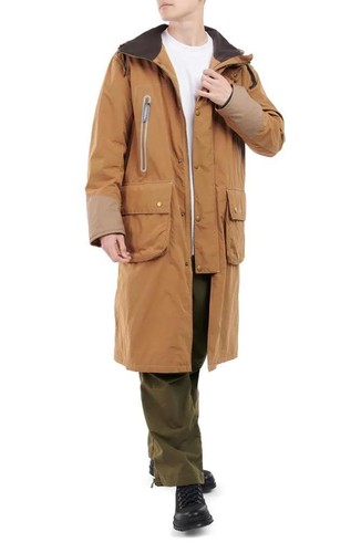 $1,800 - BARBOUR x And Wander Waterproof Insulated Hooded Coat Size L - Picture 2 of 11