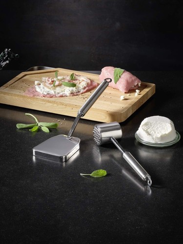 Premium 11-Inch Stainless Steel Heavyweight Meat Tenderizer Mallet - Dual-Sided - Picture 5 of 8