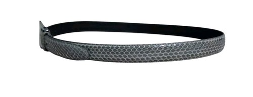 Magid Snakeskin Belt Women's Size Large Gray Silver Tone Buckle 3/4" Wide - Picture 2 of 5