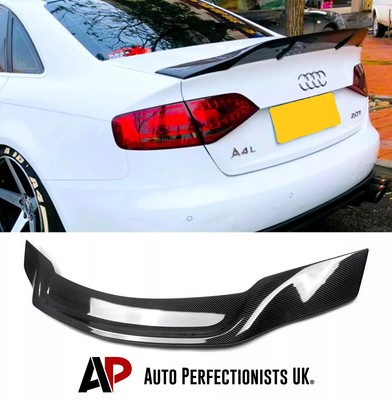 Alerón De Tronco De Fibra De Carbono Real Para Audi A4 B8.5 2013-2016 Base Sedán Labial Tronco Spoiler De Ala Trasera HighKick Body Kits De Salida De Fábrica (no Apto Para Modelo