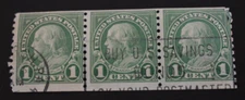 3 - 1925 US Stamp Scott #597 - 1 Cent - Franklin - Used/NH/NG/F-VF. b