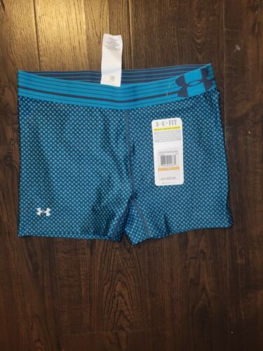 NWT UNDER ARMOUR WOMENS HEATGEAR COMPRESSION PRINTED SHORTY XS # 1270723