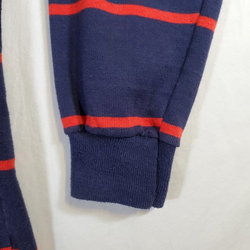 Campus Tall Man Blue Red Striped Made in USA VTG 70s - XL Polo Rugby Shirt Top - Picture 9 of 14